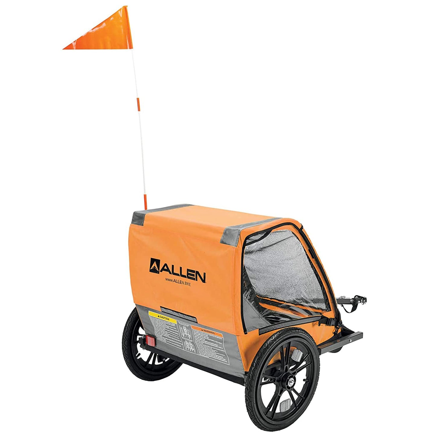Allen Sports Hi-Viz 2-Child Bicycle Trailer, Model ET2-O, Orange