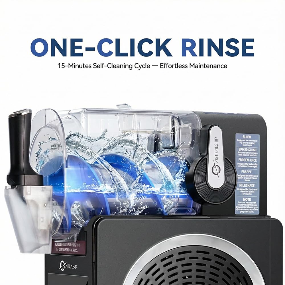 Slushie Machine with Soft Serve Ice Cream Mode, Slushy Maker for Home Frozen Drink Maker with 7 Presets, Auto Rinse, Low-Sugar & Alcohol Alerts – For Slush, Milkshakes, Margaritas & Frappés