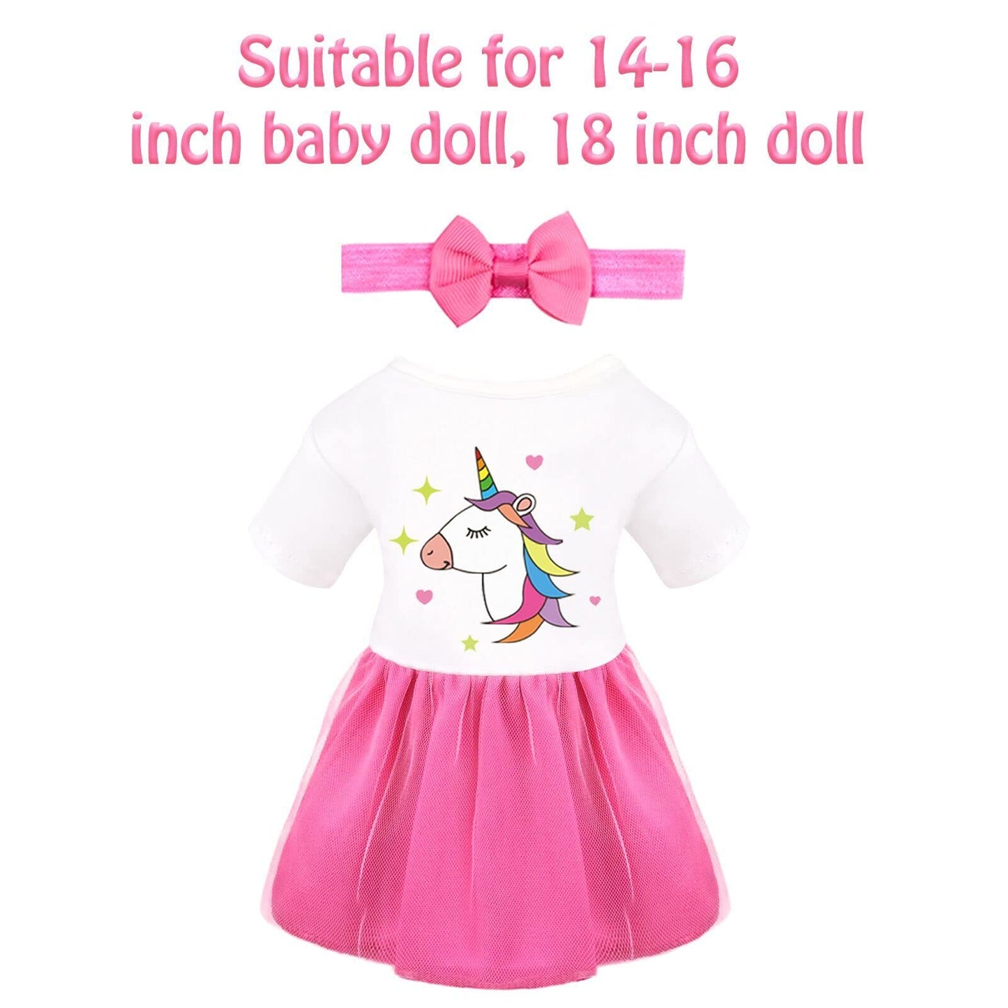 BNUZEIYI Baby Doll Accessories - Feeding and Caring Set With Diaper Bag, Bottles for Girls Toys Gift, Stuff Clothes Fit 14-16 Inch and 18 Inch Dolls