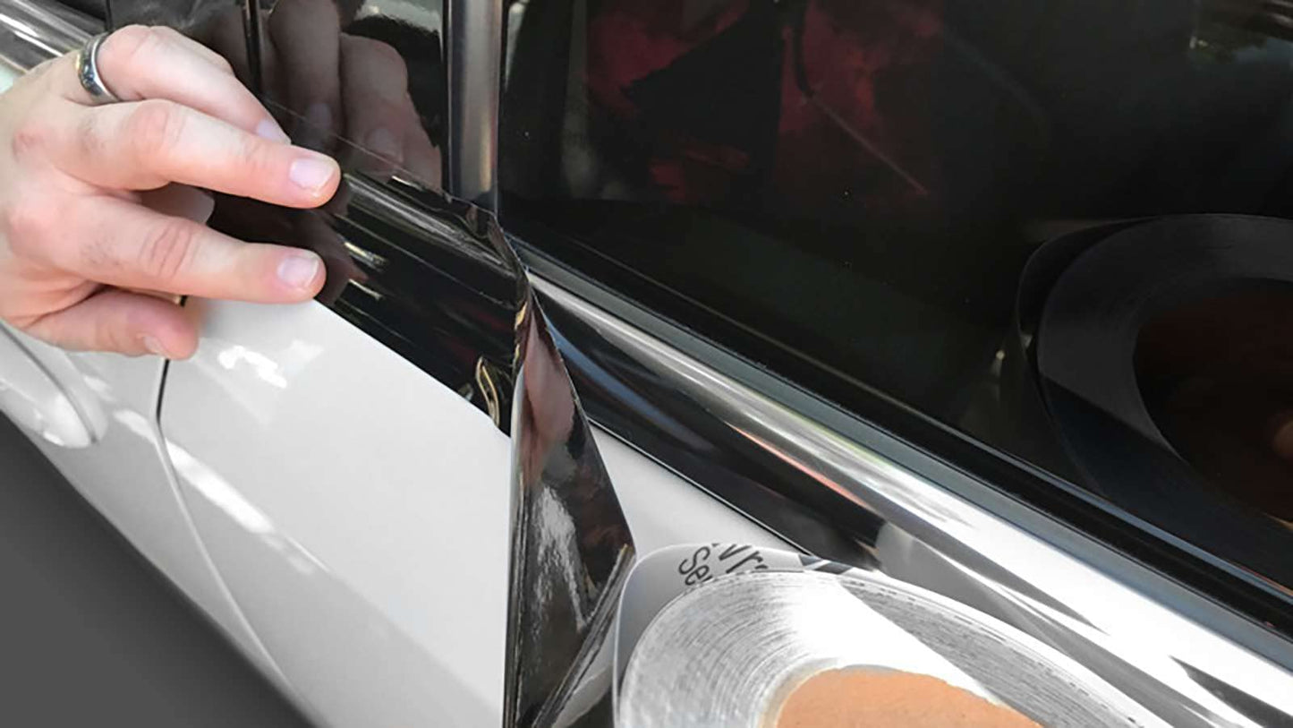4 inchesx75 Feet Matte Black Vinyl Wrap Kit for Black Out Chrome Delete Window Trim Door Trim Made from Genuine 3M 2080 Film