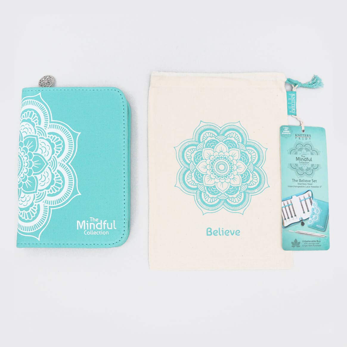 Knitter's Pride-Mindful Interchangeable Lace Needles Set 5"-Believe Sizes 2.5/3mm to 8/5mm -KP250303