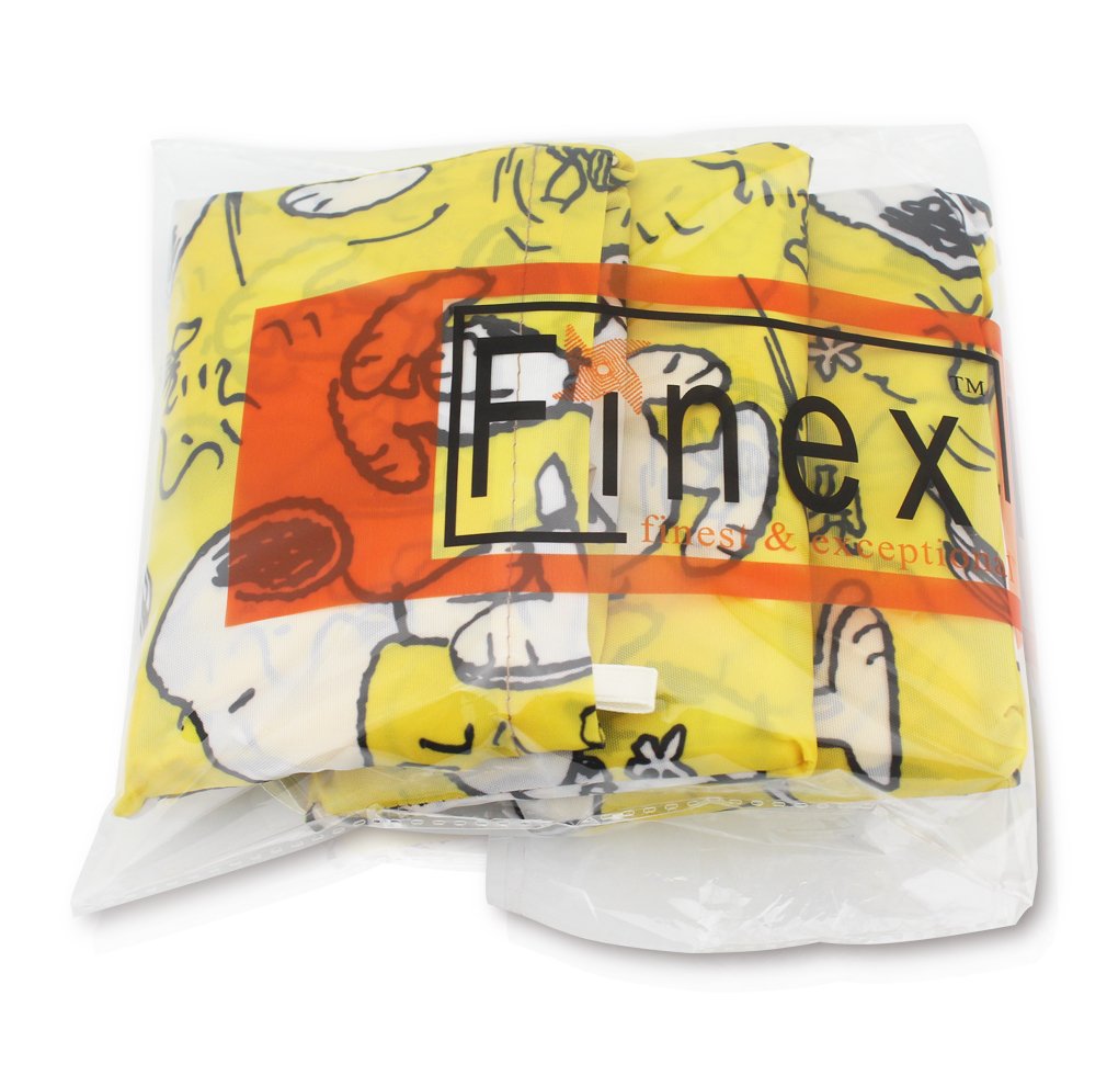 Finex 3 Pcs Set pattern Waterproof Foldable Washable Reusable Grocery Bags White Do Peanut