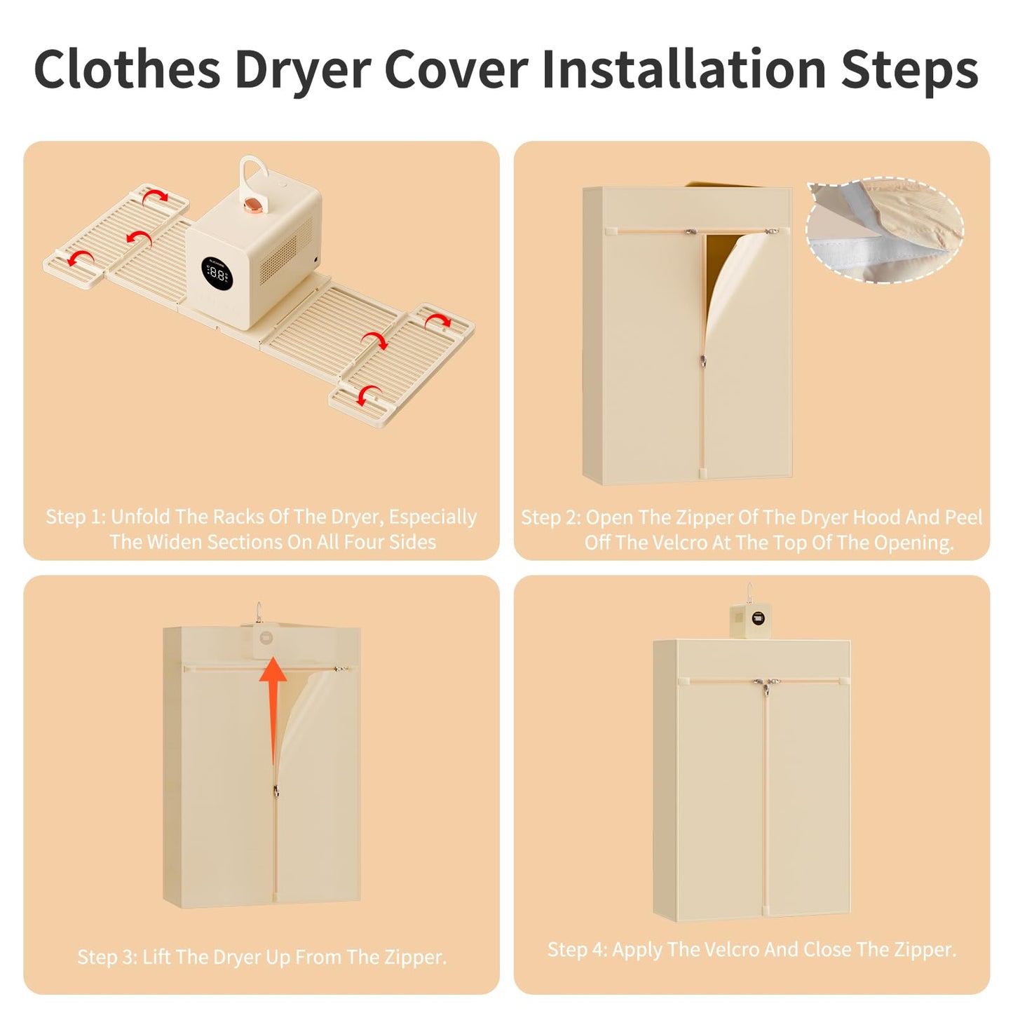 Alichome Y6 Plus Portable Clothes Dryer, 850W Travel Mini Dryer for Clothes, Foldable Portable Dryer Machine for Apartments RV Home, Small Compact Electric Dryers for Clothes Underwear Baby Socks