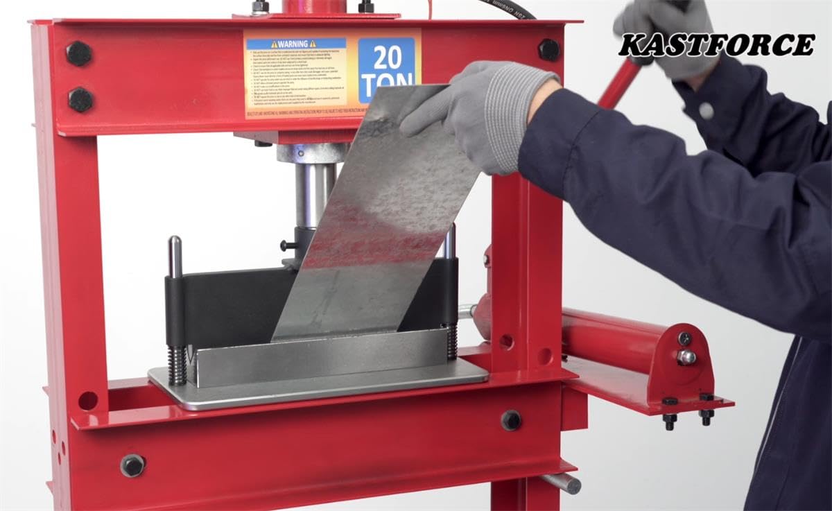 KASTFORCE KF5017 Press Brake Attachment Attach to Most Standard 12 to 20 Ton Hydraulic Shop Presses Bending Brake Metal Bending Machine HRC35