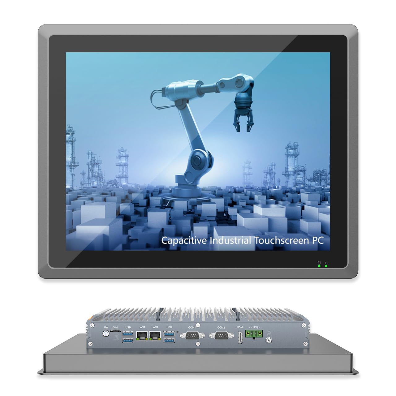 NORQIN 17 inches Industrial Embedded Panel PC,10 Point Capacitive Industrial Touch Screen Panel Computer,IP65 All-in-One Computer,Windows OS,for Kiosk,Factory,Automation (i3-7100U,8GB RAM 256GB SSD)