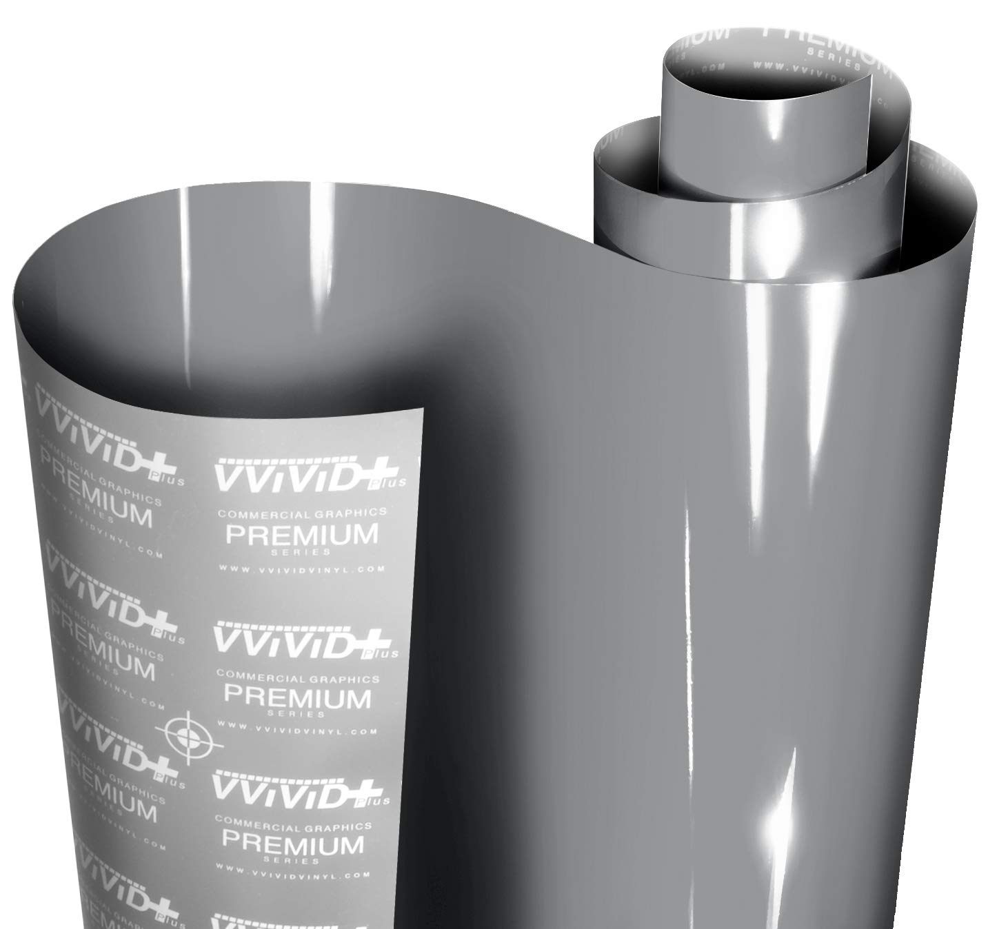 VViViD+ Ultra Gloss Nardo Dark Grey Vinyl Car Wrap Premium Paint Replacement Film Roll with Nano Air Release Technology, Stretchable Protective Cap Liner, Self Adhesive (25ft x 5ft)