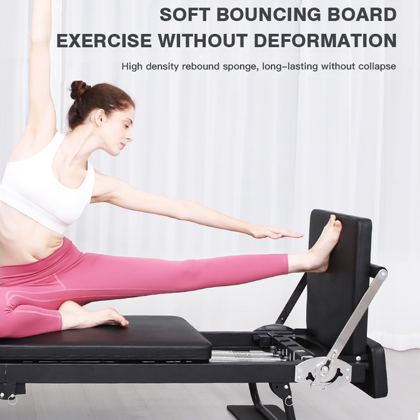 Pilates Reformer,Reformer Pilates Machine Up to 330 lbs Pilates Machine for Home Workout Complete Upgrade Pilates Machine Foldable Pilates Reformer