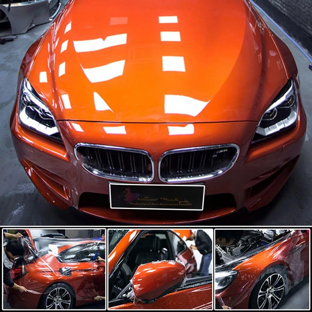 TPU PPF Car Paint Protection Film, (5 Feet x 16.6 Feet) Clear Premium Multi Car Roll,Self Healing Gloss Clear Polyurethane Film
