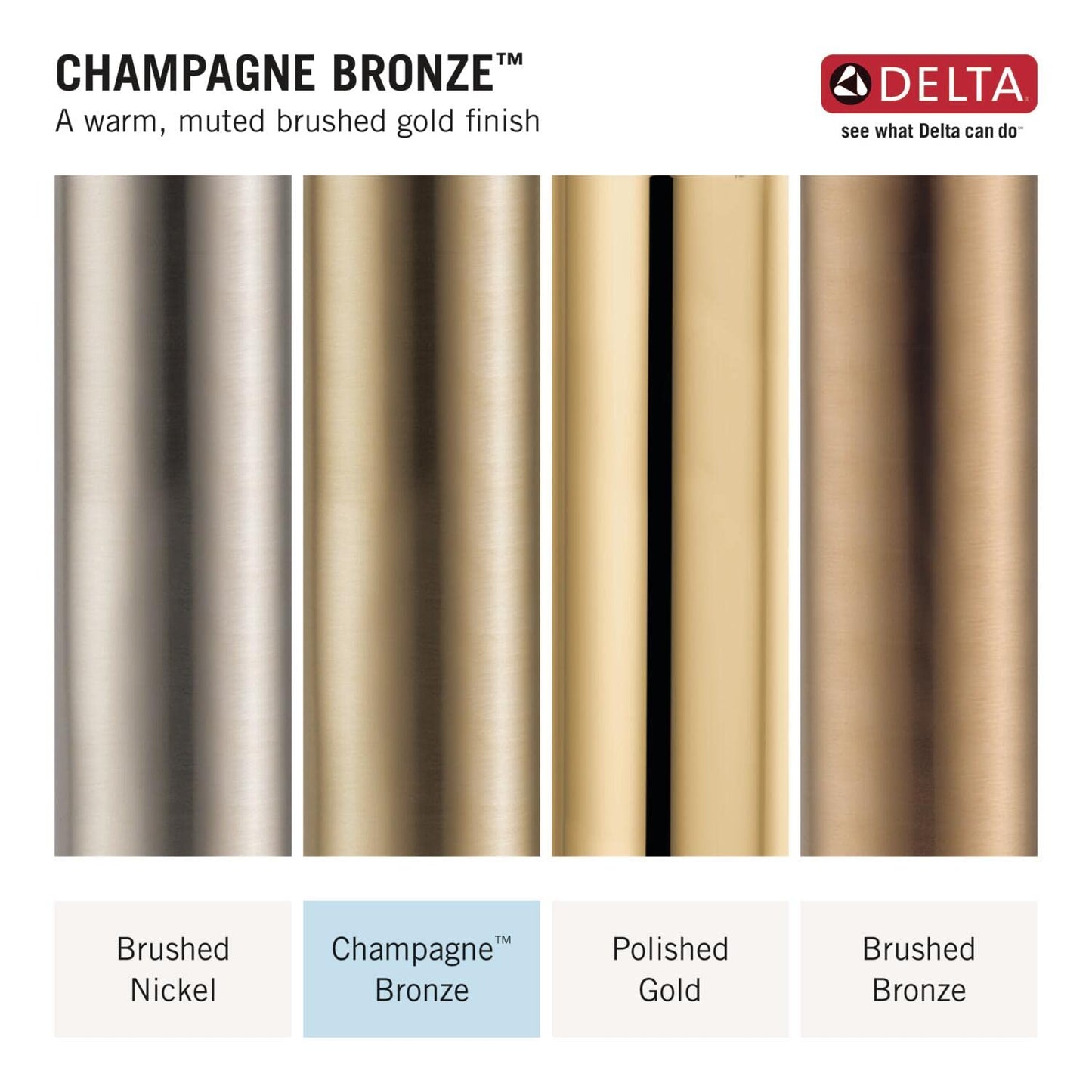 Delta Modern Brushed Gold Single Hole Bar Sink Faucet, Single Handle Prep Sink Faucet, Champagne Bronze 14882LF-CZ