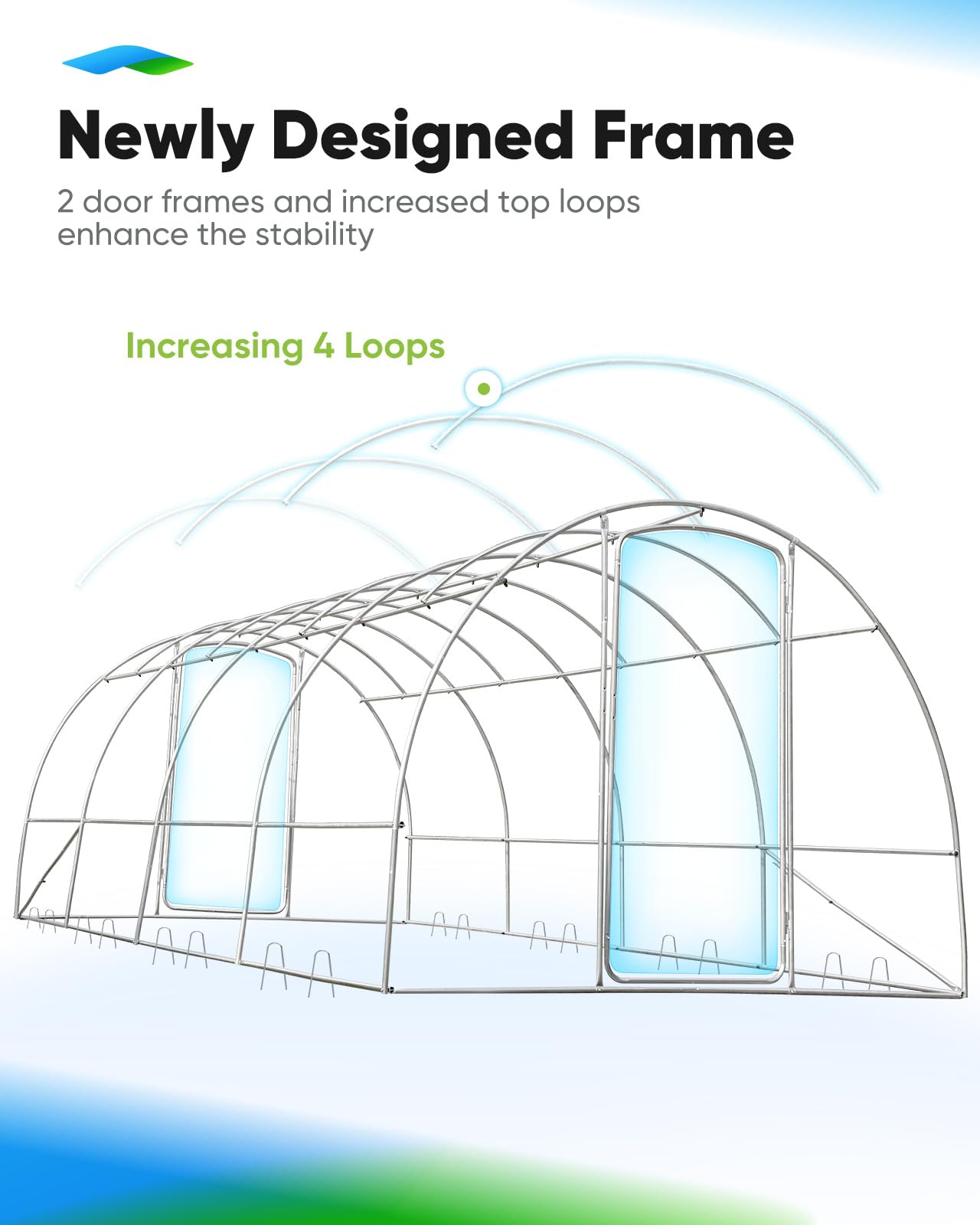 Quictent 20x10x6.6 FT Premium Greenhouse for Outdoors with 2 Door Frames, Reinforced Top Structure & Cover, Large Heavy Duty Walk-in Tunnel Hoop Green House for Garden Backyard Flower Winter, White