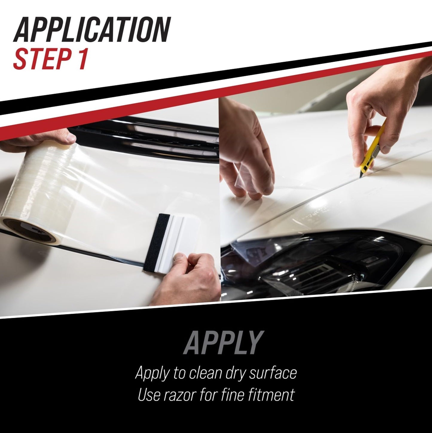 [TRACK ARMOUR] 12'' x 300' - Temporary Paint Protection Film for Car, Truck or Motorcycle. Clear Adhesive Film to Protect Paint, Clear Bra or Wrap for Track Days, Road Trips and Off-Roading