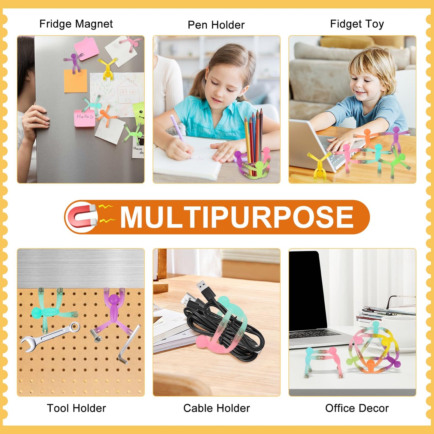 laleay 6pcs Magnetic Toys,People Figures for Kids, Adults Kids Gifts, Magnetic Men for Teens Gifts,Kids Sensory Toys