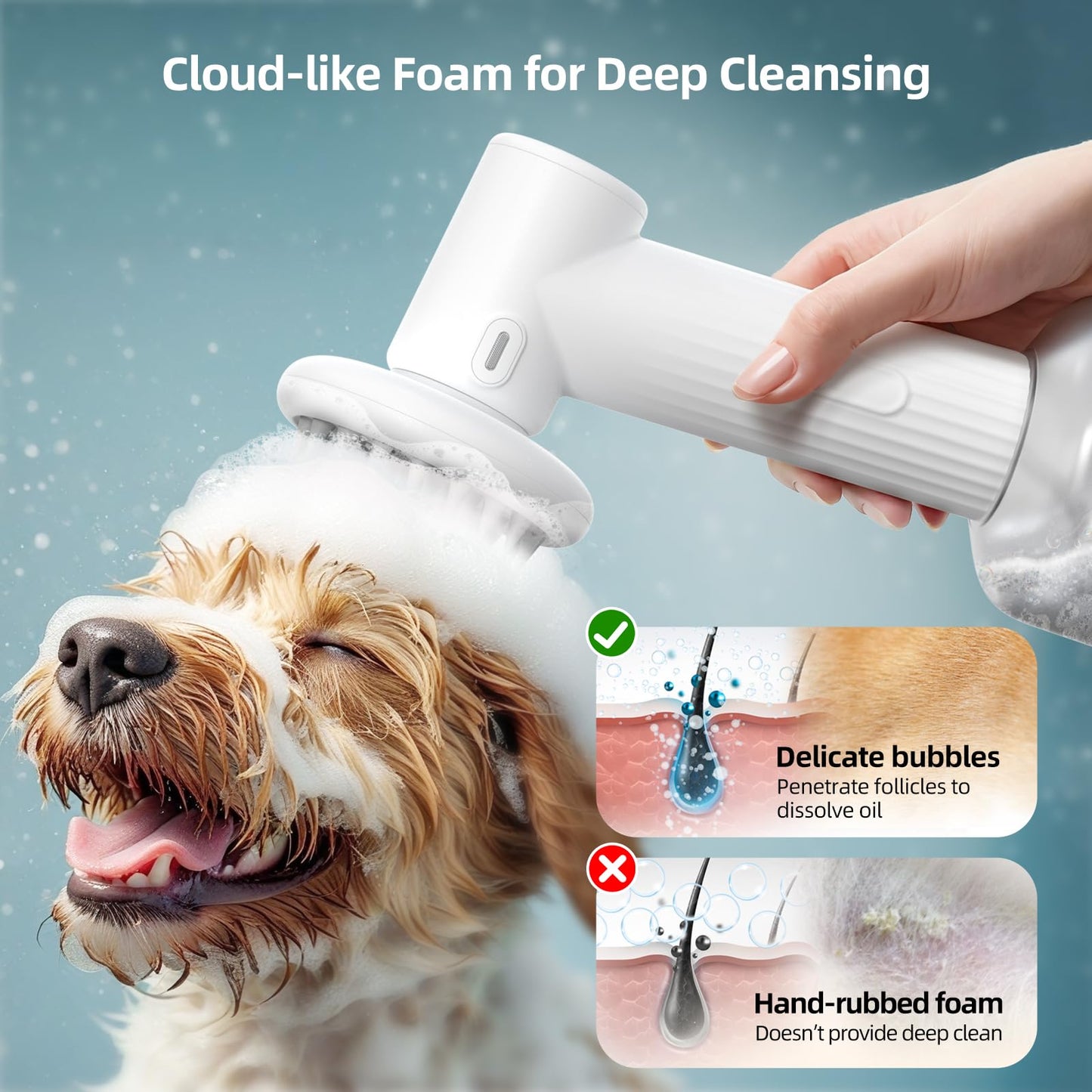 uahpet Automatic Ball Launcher+Automatic Foaming Pet Brush