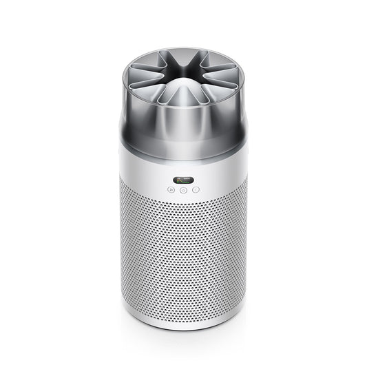 Dyson Hushjet Compact Purifier, Engineered for Powerful, Whisper-quiet, Whole-room Air Purification, Homes with Pets, Allergies, Fully-sealed filtration, 5-year no change filter (White/Silver)