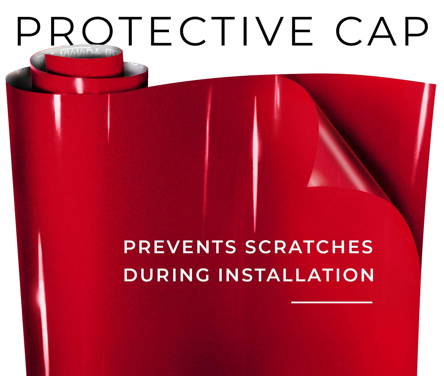 VViViD+ Ultra Gloss Metallic Candy Red Vinyl Car Wrap Premium Paint Replacement Film Roll with Nano Air Release Technology (50ft x 5ft)