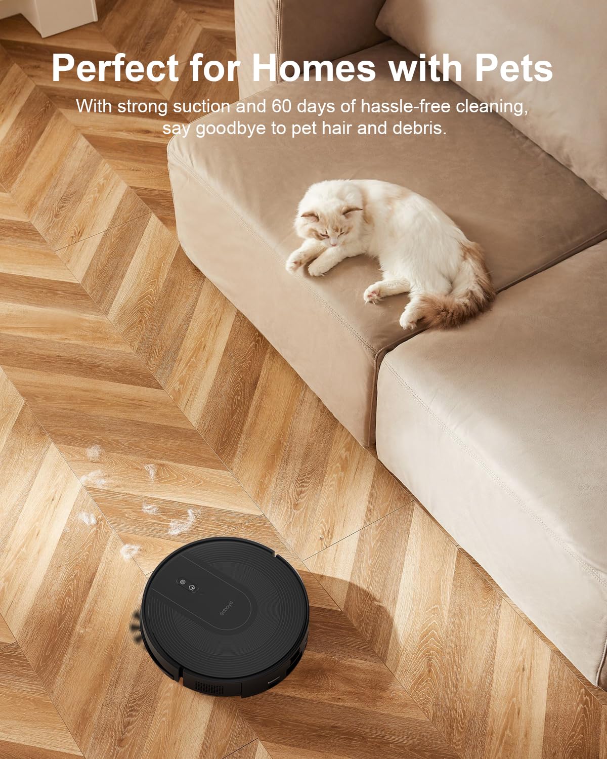 Kewbily Robot Vacuum Cleaner with Self-Emptying Base – 9000Pa Suction, 85 Days of Dust Storage, Wi-Fi/App/Alexa Control – Ideal for Hard Floors, Low Carpets, and Pet Hair