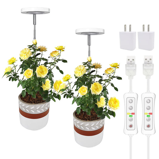 Plant Grow Light,Yadoker LED Growing Light Full Spectrum for Indoor Plants,Height Adjustable, Automatic Timer, 5V Low Safe Voltage,Idea for Small Plant Light…