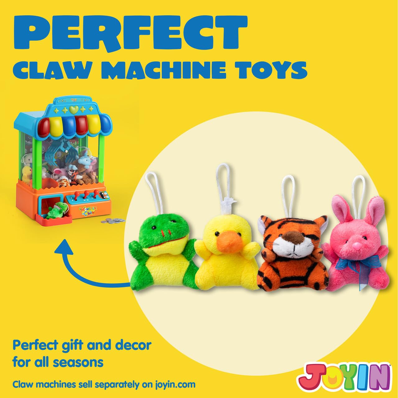 JOYIN 12 Pack Random Mini Animal Plush Toy Assortment (12 Units 3" Each),Bulk Stuffed Animals for Kids, Small Animals Plush Keychain Decoration, Carnival Prizes, Birthday Goodie Bags & Party Favors