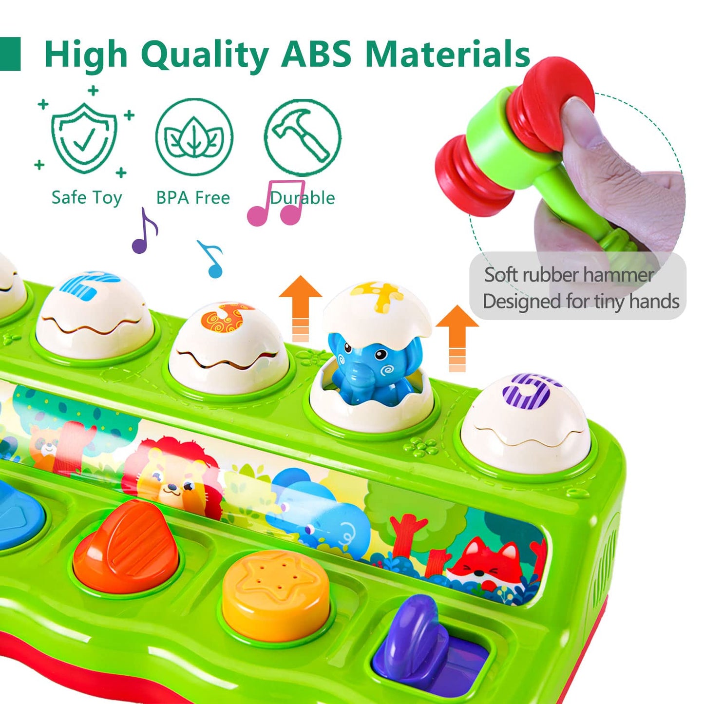WOWOHAGE Baby & Toddler Toys for 3-6-12-18 Months with Light and Sound, Learning Birthday Shower Gift for Boys Girls