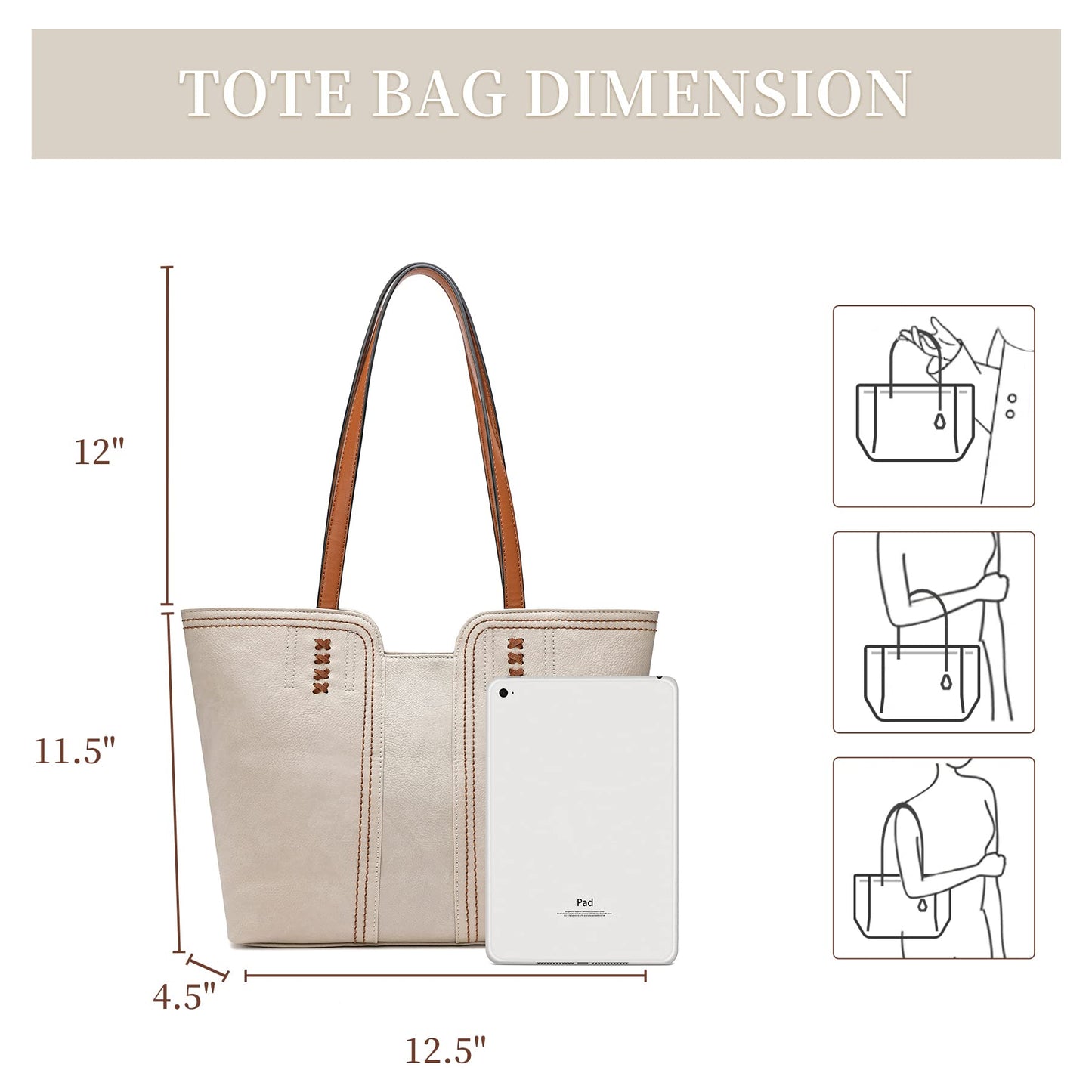 Montana West Tote Bag for Women Top Handle Satchel Purse Oversized Shoulder Handbag Hobo Bags Christmas Gift MWC-118TN