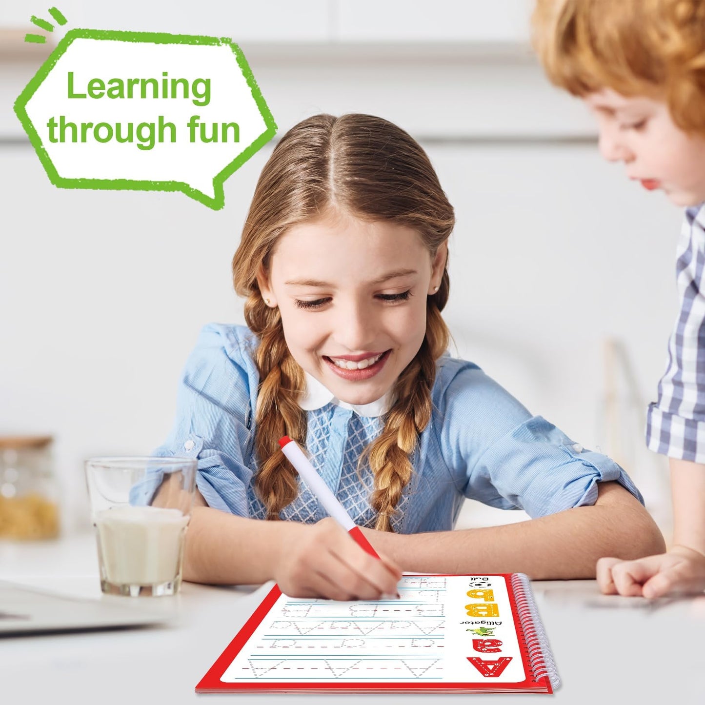 gisgfim Preschool Learning Activities 96 Pages Tracing Books for Kids Ages 3-5 Kindergarten Workbooks Dry Erase Autism Learning Workbook Writing Practice for Kids Letter Tracing Pre K Busy Book 6 Pads