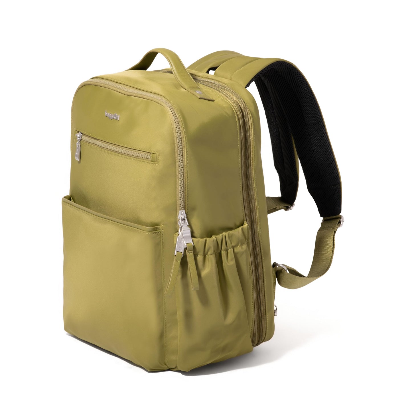 Baggallini Tribeca Expandable Laptop Backpack - 15"x11" Lightweight RFID Computer Bag for Work & Travel with Luggage Sleeve