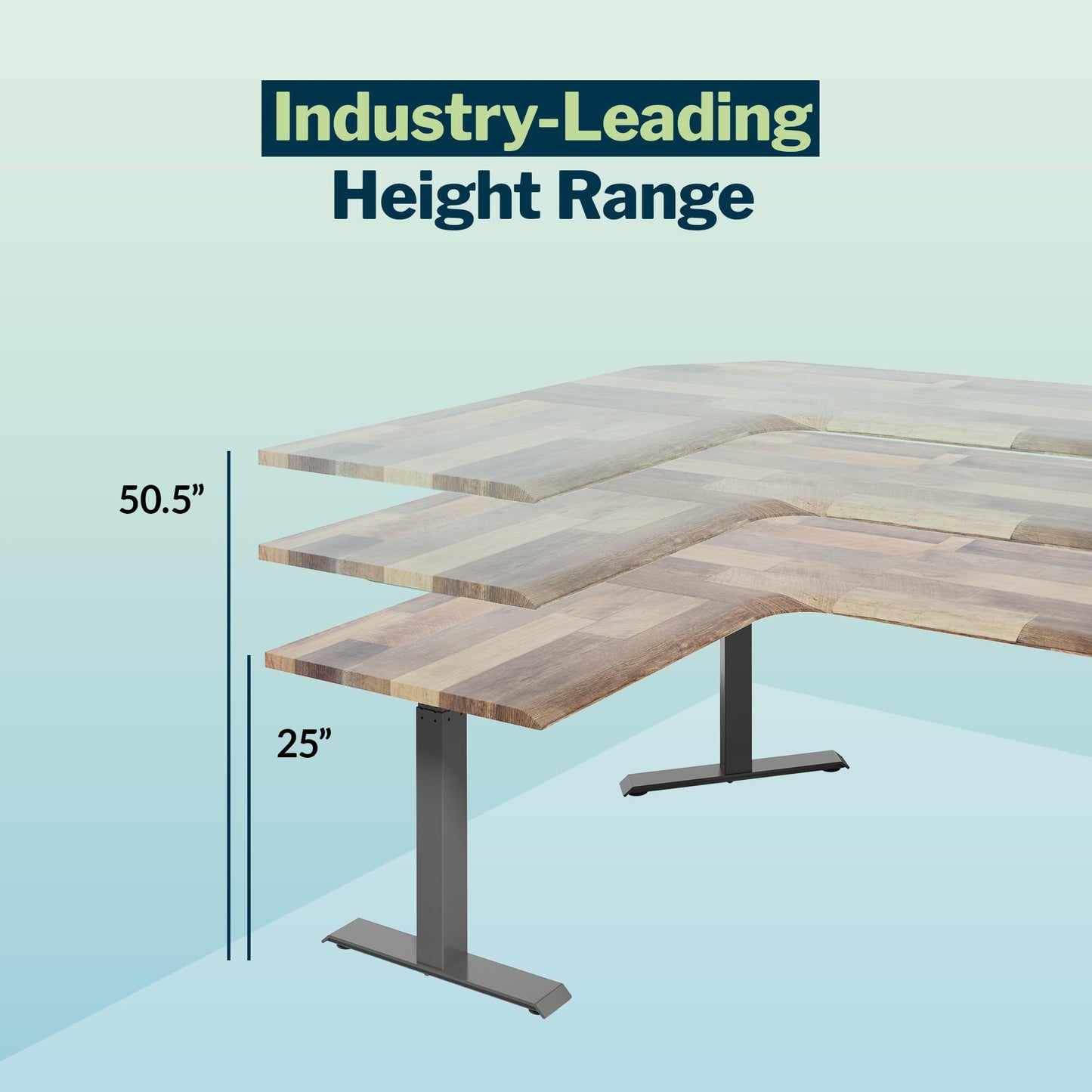 Vari ComfortEdge 80x60 L-Shape Electric Standing Desk – Height Adjustable Sit-Stand VariDesk for Corner Office with Reversible Left/Right Design + Reclaimed Wood/Slate Legs (Ships in 3 Boxes)