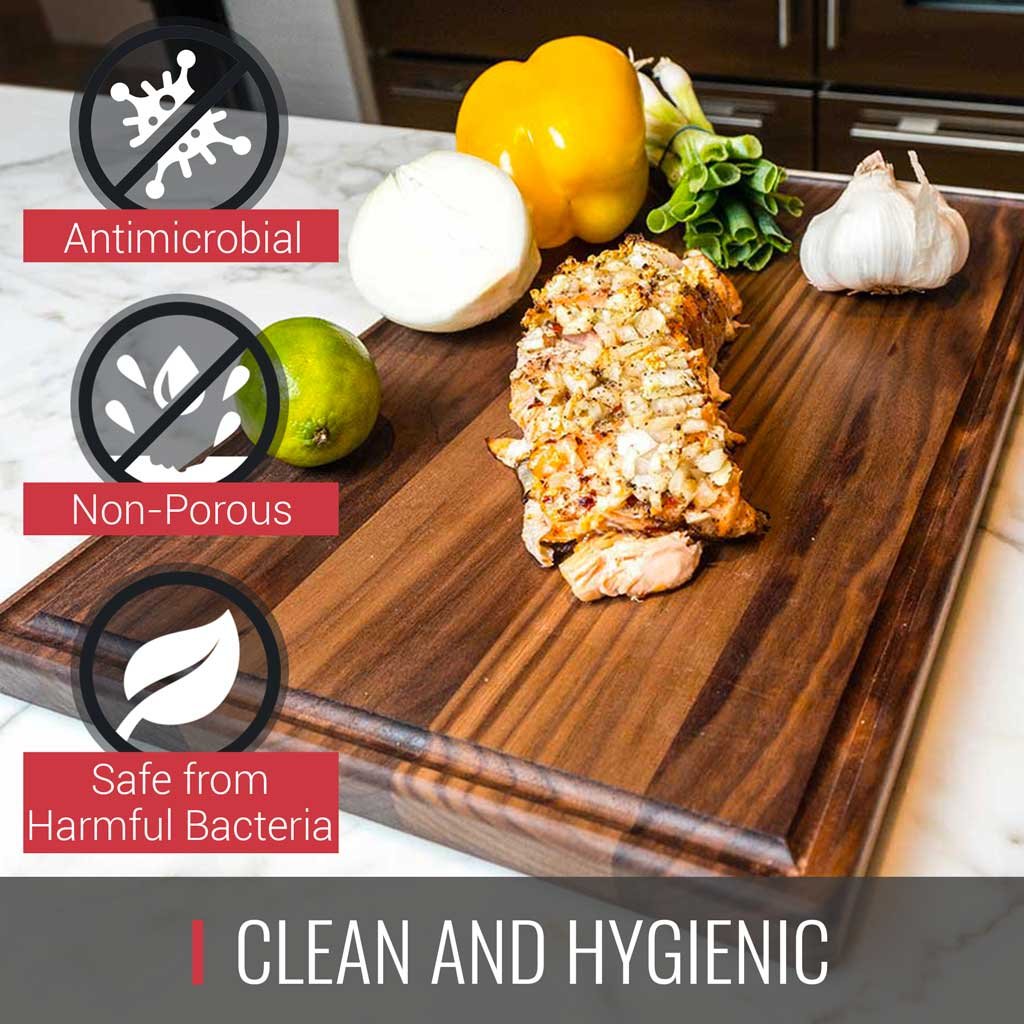 Medium Walnut + Cutting Board With Handle + Round Cutting Board