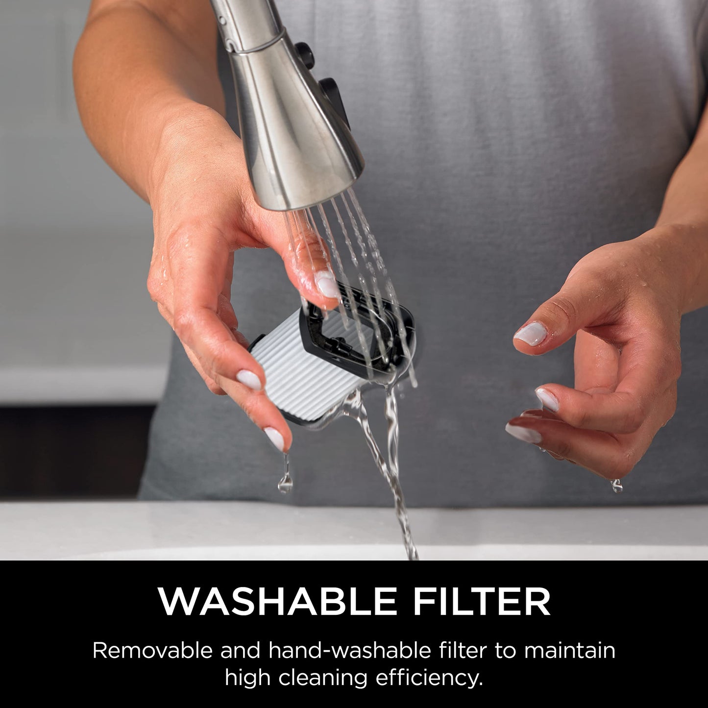 Shark WV410BL WANDVAC Cordless Hand Vacuum, Ultra-Lightweight & Portable with Powerful Suction & Tools for Pets, Designed for Car & Home, Dark Blue