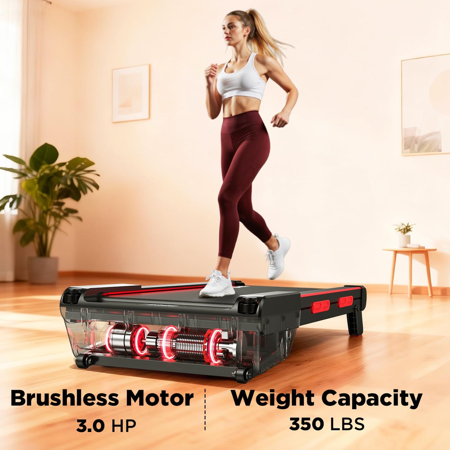 Jogwell Walking Pad Treadmill with 20%/15%/12% Auto Incline, Max 400/350lbs Capacity Treadmills for Home Office Under 35dB, Spacious Running Area, Vertical Storage, 3/3.5HP Brushless, APPJW06