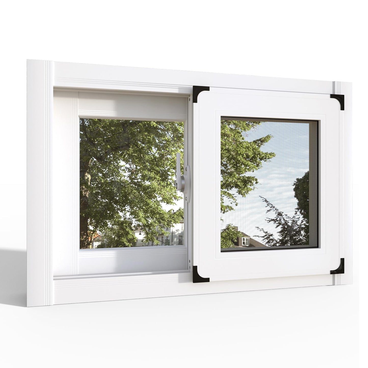 SHZYJBRY Basement Window for Houses, 15.75 x 23.62IN Aluminum Sliding Windows Replacment, Horizontal Replacement Window with Screen and Tempered Glass