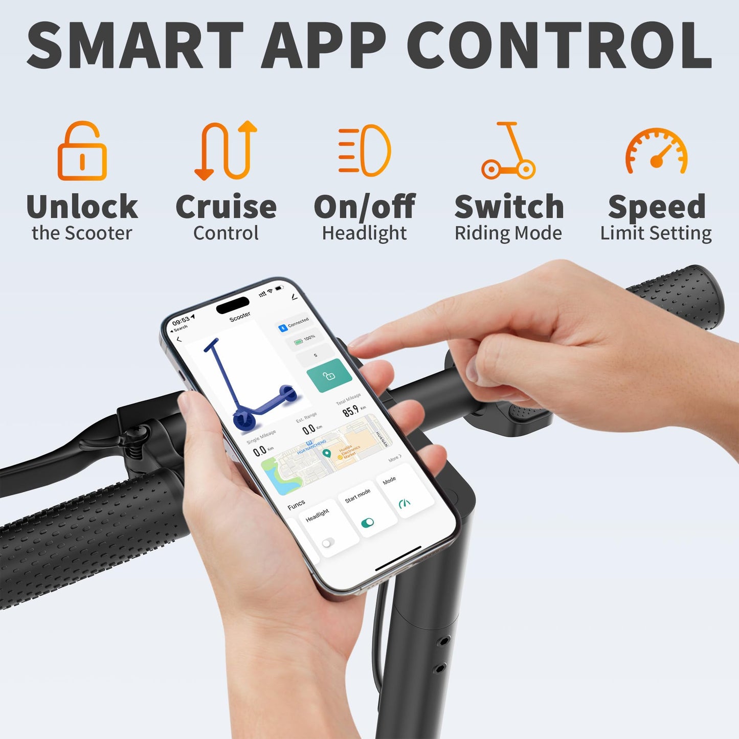 Aovowheel Electric Scooter Adults, Foldable 8.5" Solid Tires E Scooter with Dual Suspension, 19 Mph, 350W Motor, Kick Scooters Max 16 Miles Long Range for Commuting, Electric Scooter for Adults