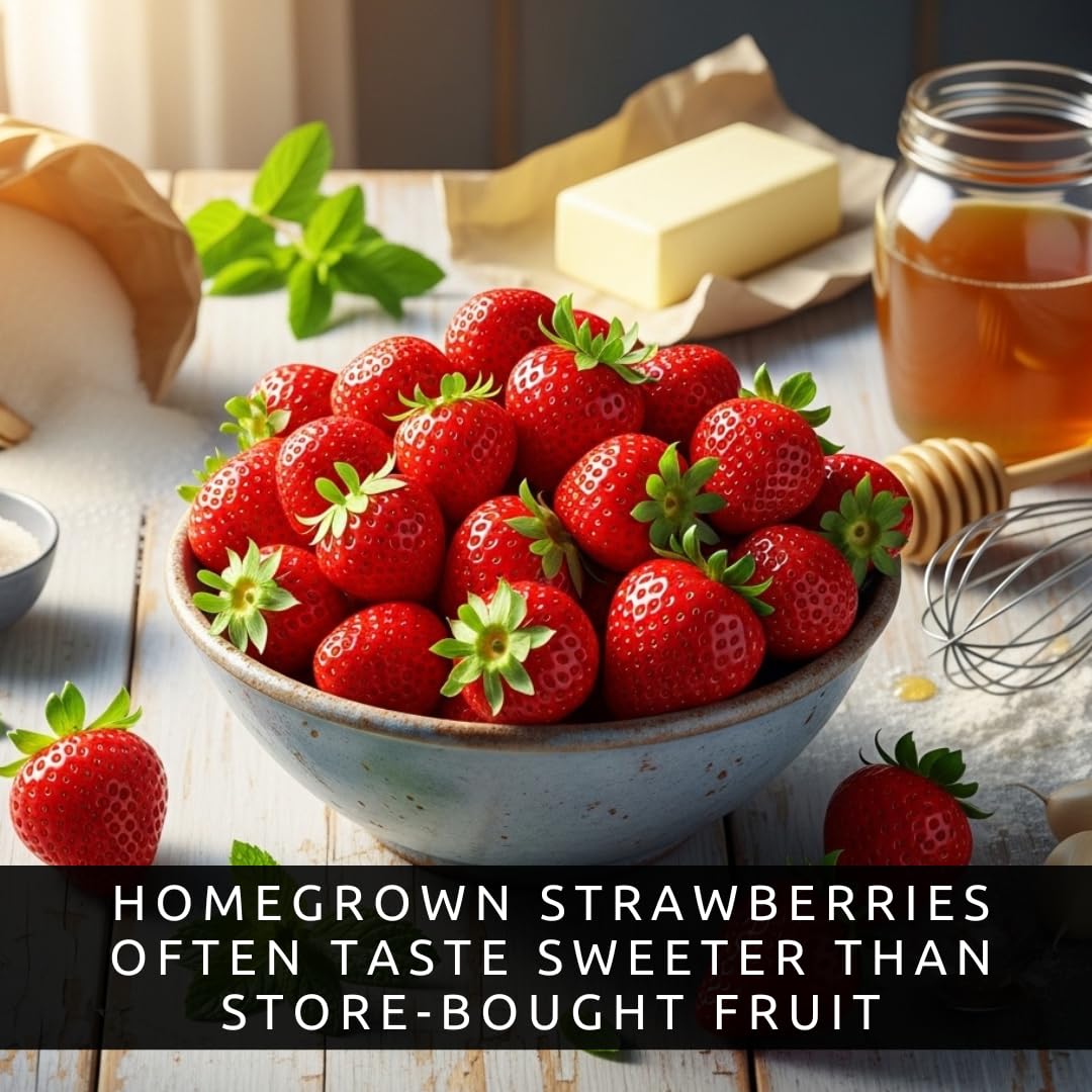 Ruby Giant Strawberry Plants – Extra Large Sweet Strawberries – High Yield Strawberry Runners – Big Fruit, Easy to Grow Plants for Home Gardens (5 Plants)