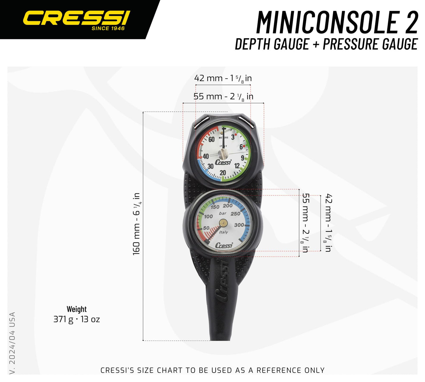 Cressi MiniConsole 2, Black, Imperial