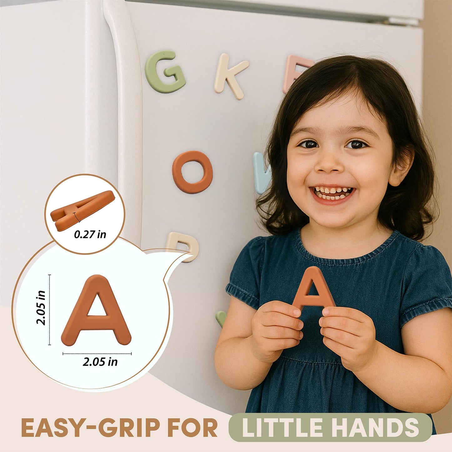 JoyCat Farm Busy Book for Toddlers 1-3 - 1 Year Old Boys Girls Gifts Toys + Silicone Alphabet Magnetic Letters, 26 Uppercase ABC Fridge Magnets for Toddlers & Kids