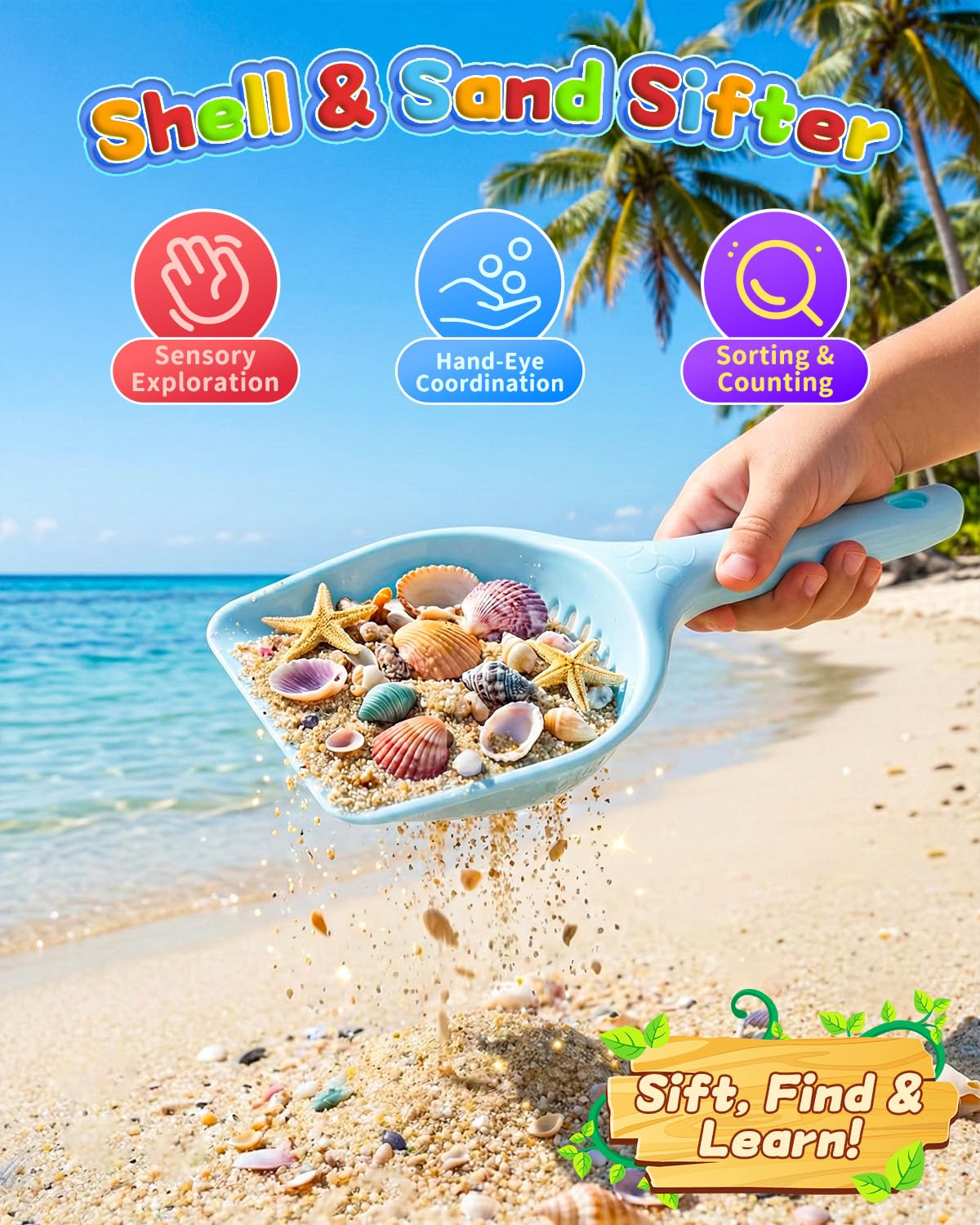 KONYXALU 30PCS Beach Toys for Kids Ages 3-10, All-in-One Sand Toy Set with 2 Collapsible Buckets, Mesh Bag for Easy Packing, Trucks, Sea Animal Molds, Shovels & Sieves for Beach, Sandbox & Snow Play