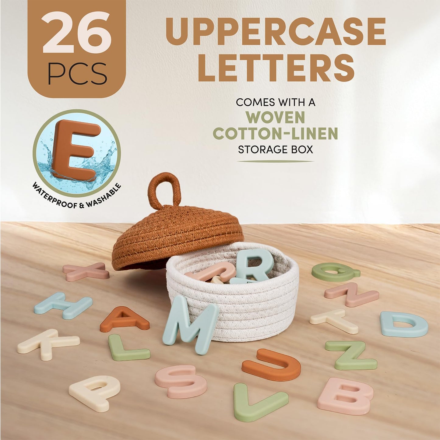 JoyCat Farm Busy Book for Toddlers 1-3 - 1 Year Old Boys Girls Gifts Toys + Silicone Alphabet Magnetic Letters, 26 Uppercase ABC Fridge Magnets for Toddlers & Kids