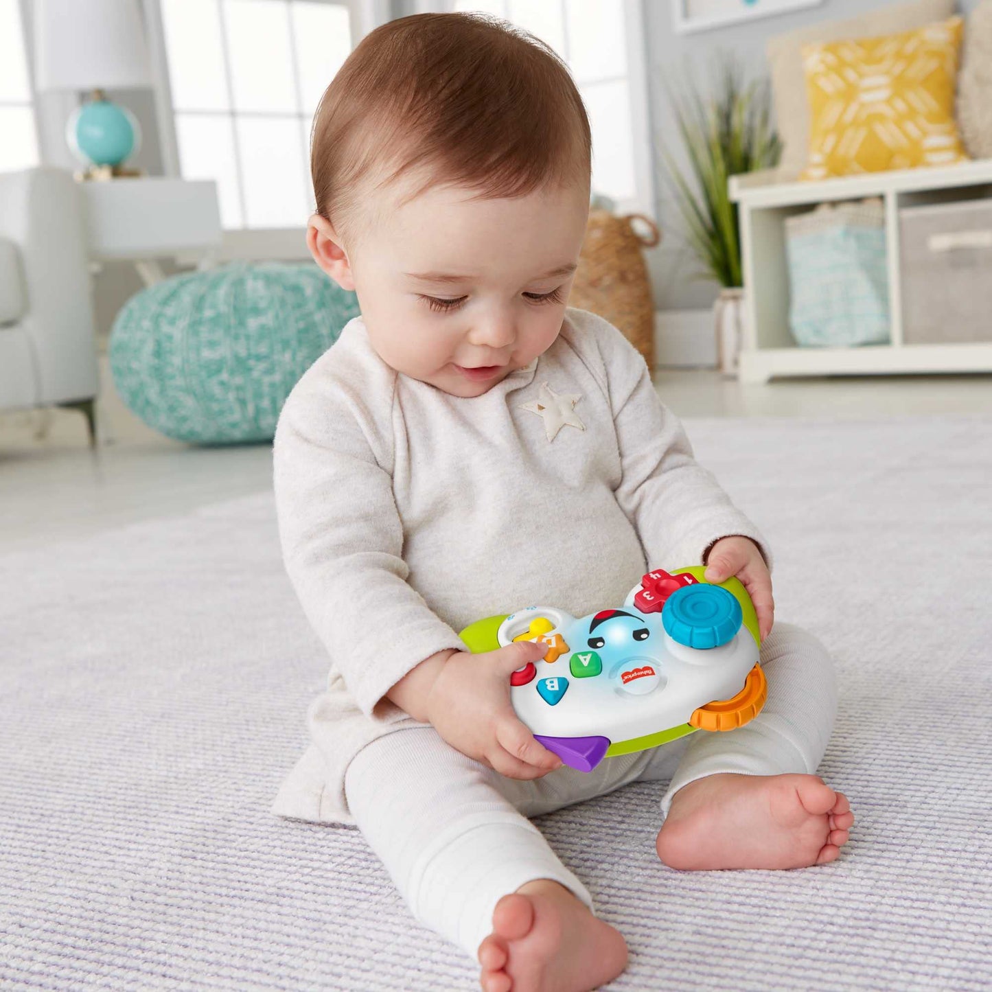 Fisher-Price Baby & Toddler Toy Laugh & Learn Game & Learn Controller with Music & Lights for Early Pretend Play Infants Ages 6+ Months