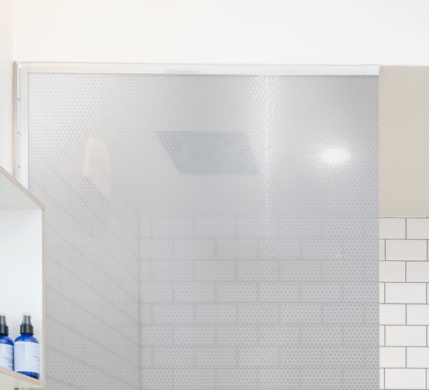 VViViD+ Hexagon Frosted Window Film Privacy Vinyl (50ft x 5ft)