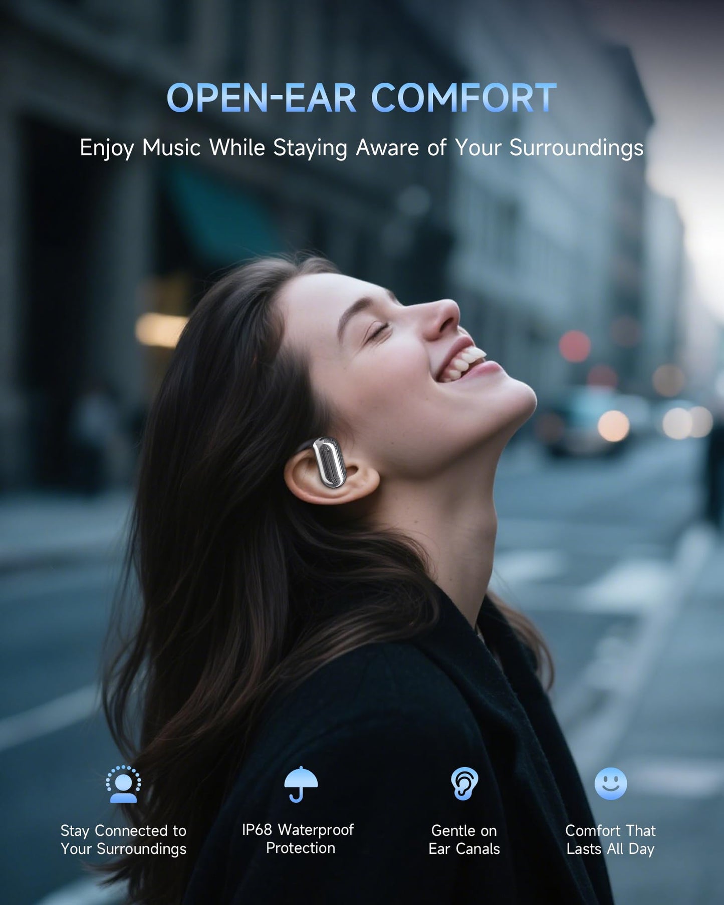 Mosyxe AI Translation Earbuds Real Time 144 Language Translator Earbuds for iPhone and Android Translation Headphones Translating Device for Travel Business Learning with Charging Case