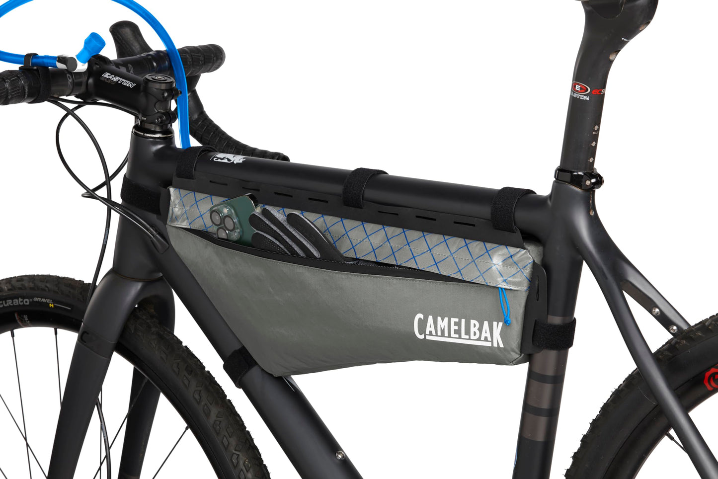 CamelBak M.U.L.E. Bikepacking Waterproof Triangle Frame Pack - Includes 2L Quickstow Hydration Reservoir Bladder, Large