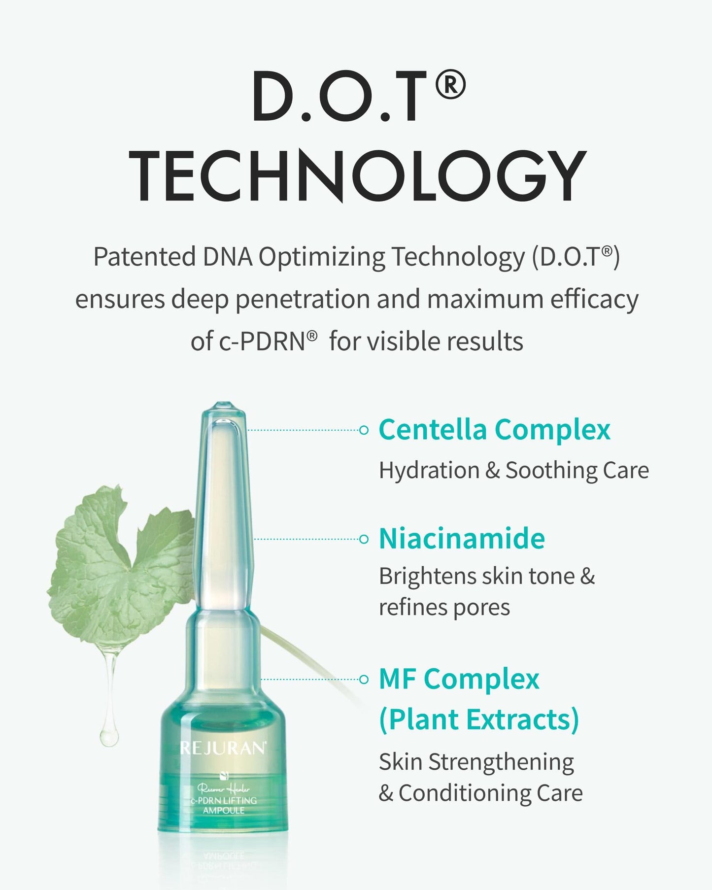 REJURAN® Recover c-PDRN® Lifting Ampoule - High Concentration Original PDRN Serum for Collagen Boost, Deep Hydration, Skin Soothing, Gentle Formula & Intensive Anti-Aging Korean Skincare. (2ml x 14)