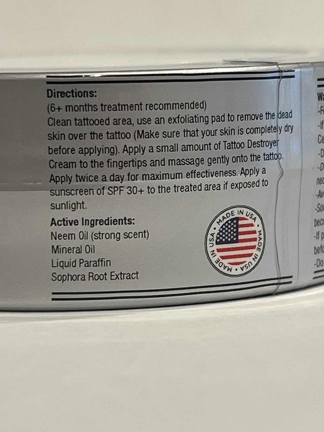 Tattoo Removal Cream Natural Fading system wrecking balm 3 month spartan perform