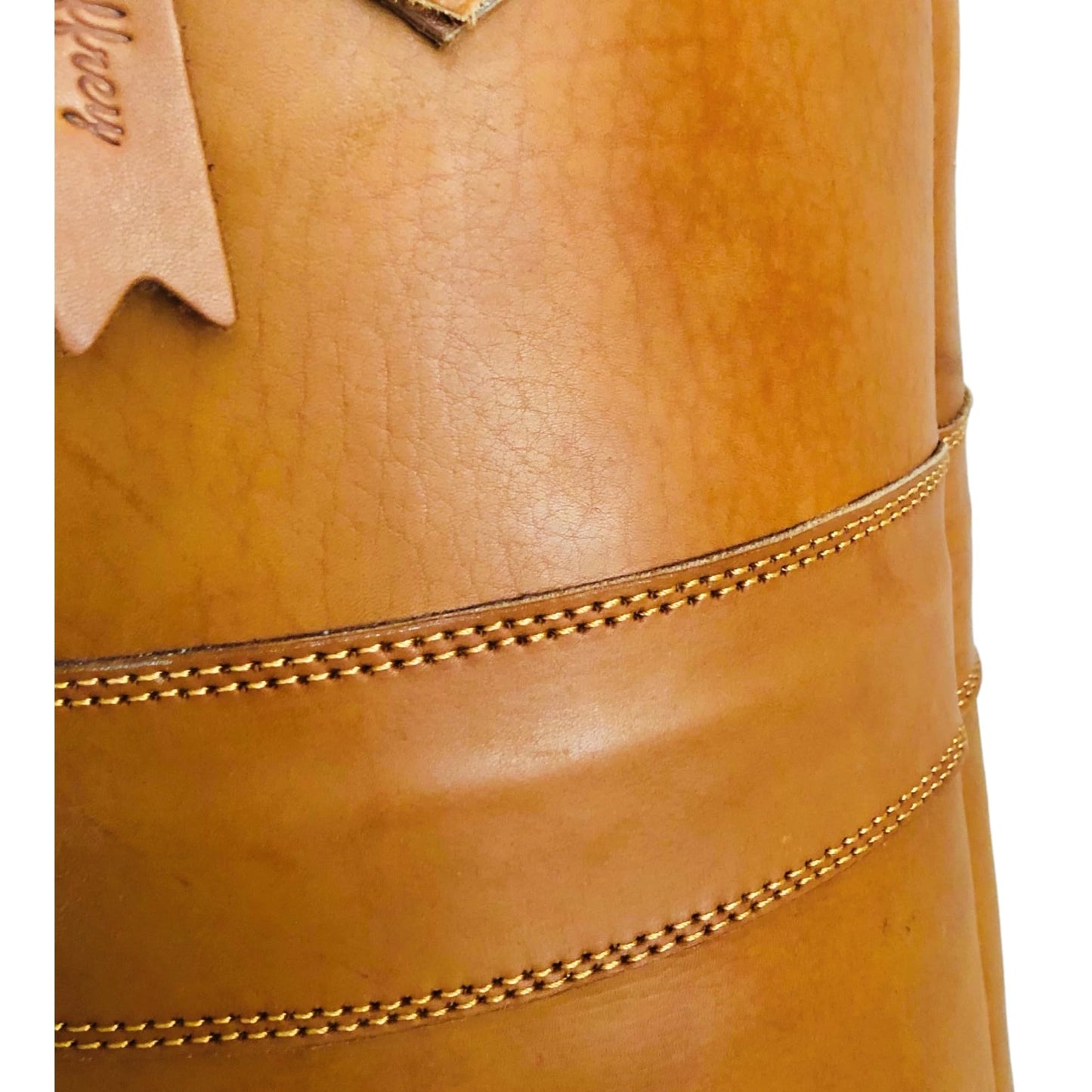 Geoffrey Vintage TAN Leather Boxing Gym Punching TraIng Bag with Chains - Retro 100CM