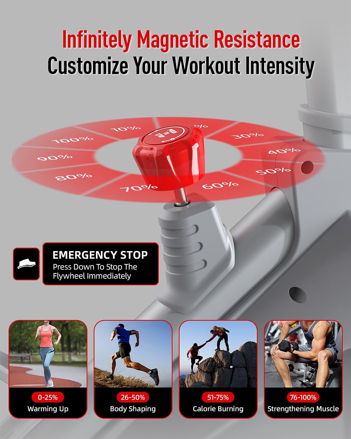 HARISON Semi Commercial Exercise Bike - Stationary Bike for Home Gym - Silent Magnetic Indoor Cycling Bike with Tablet Mount & Comfortable Seat Cushion, 380LBS/400LBS Weight Capacity Workout Bike (Magnetic Plus)