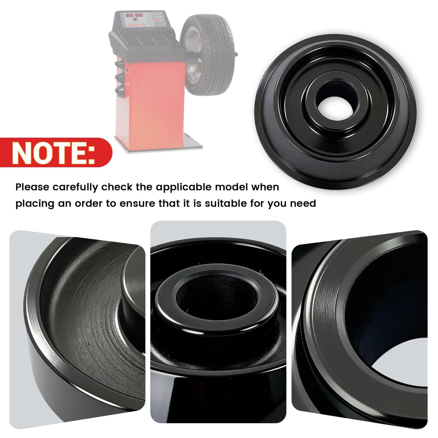 Wheel Balancer Truck Dual Collet Centering Cone 4.72"-6.85" Fit for 40mm Shaft Replace 2051-40 205140