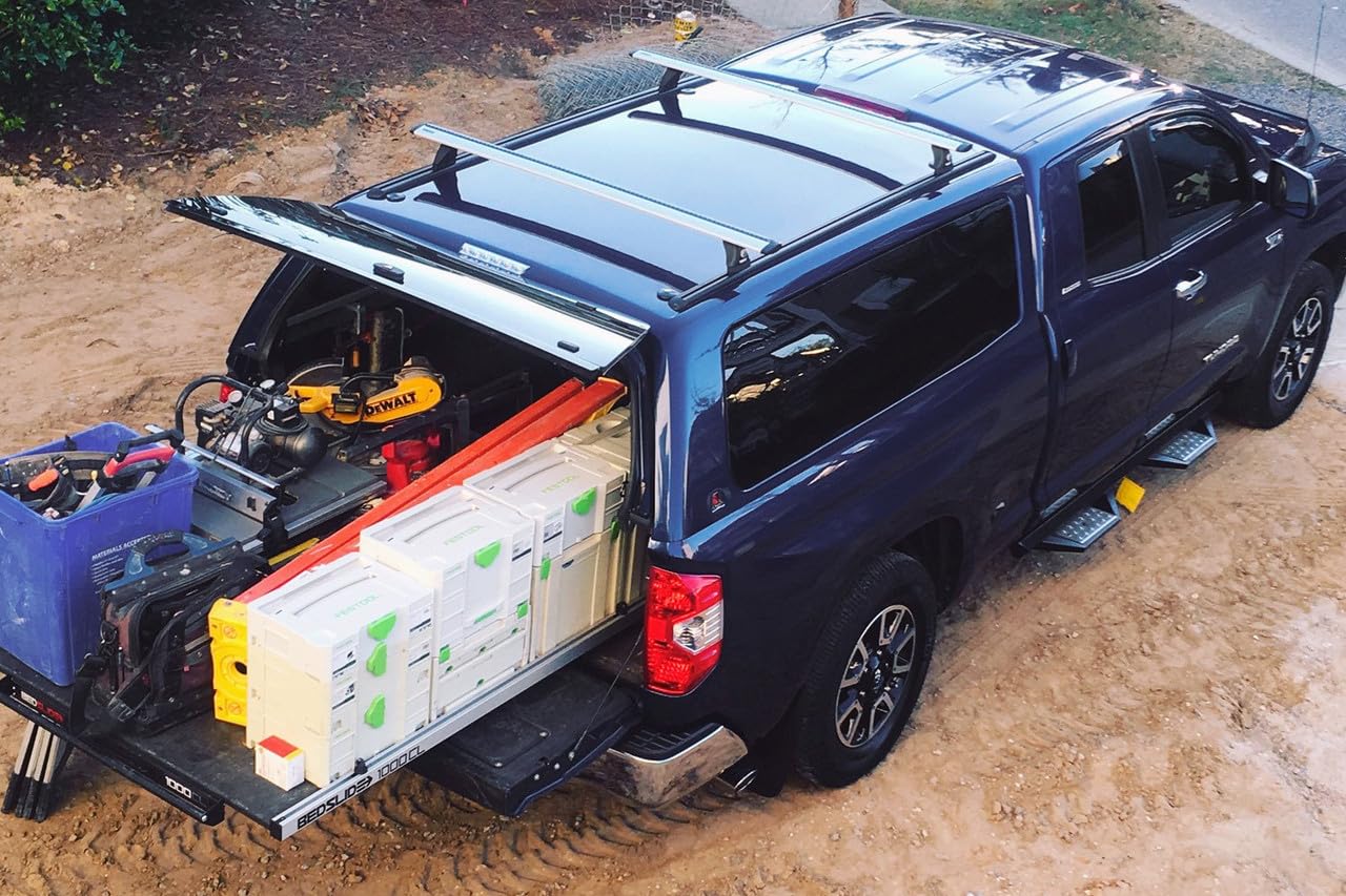 BEDSLIDE Classic (58" X 41") | 10-5841-CLB | Durable Sliding Truck Bed Cargo Organizer | Made in The USA, 1,000 lb Capacity (Black)