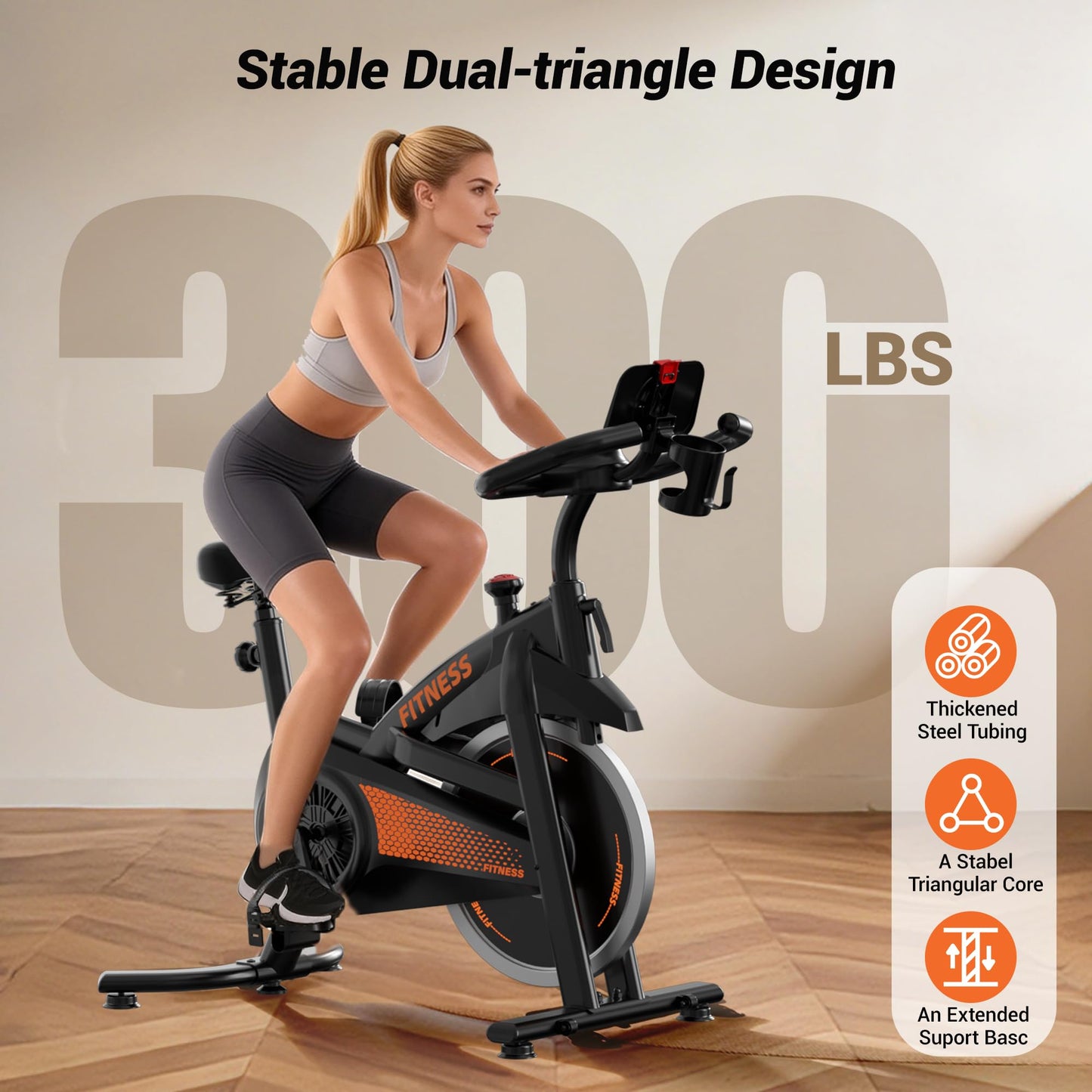 CURSOR FITNESS Recumbent Exercise Bike, 16-Level Magnetic Resistance Recumbent Exercise Bike for Home Gym Cardio Workout Training