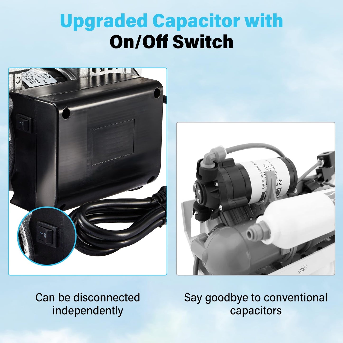 ScitoLAB 550 w Pond Air Pump, Pond Aerator for Outdoor, 5.2 CFM for Up to 3 Acre 50 Feet, for Koi Fish Tank Lake, No Diffuser
