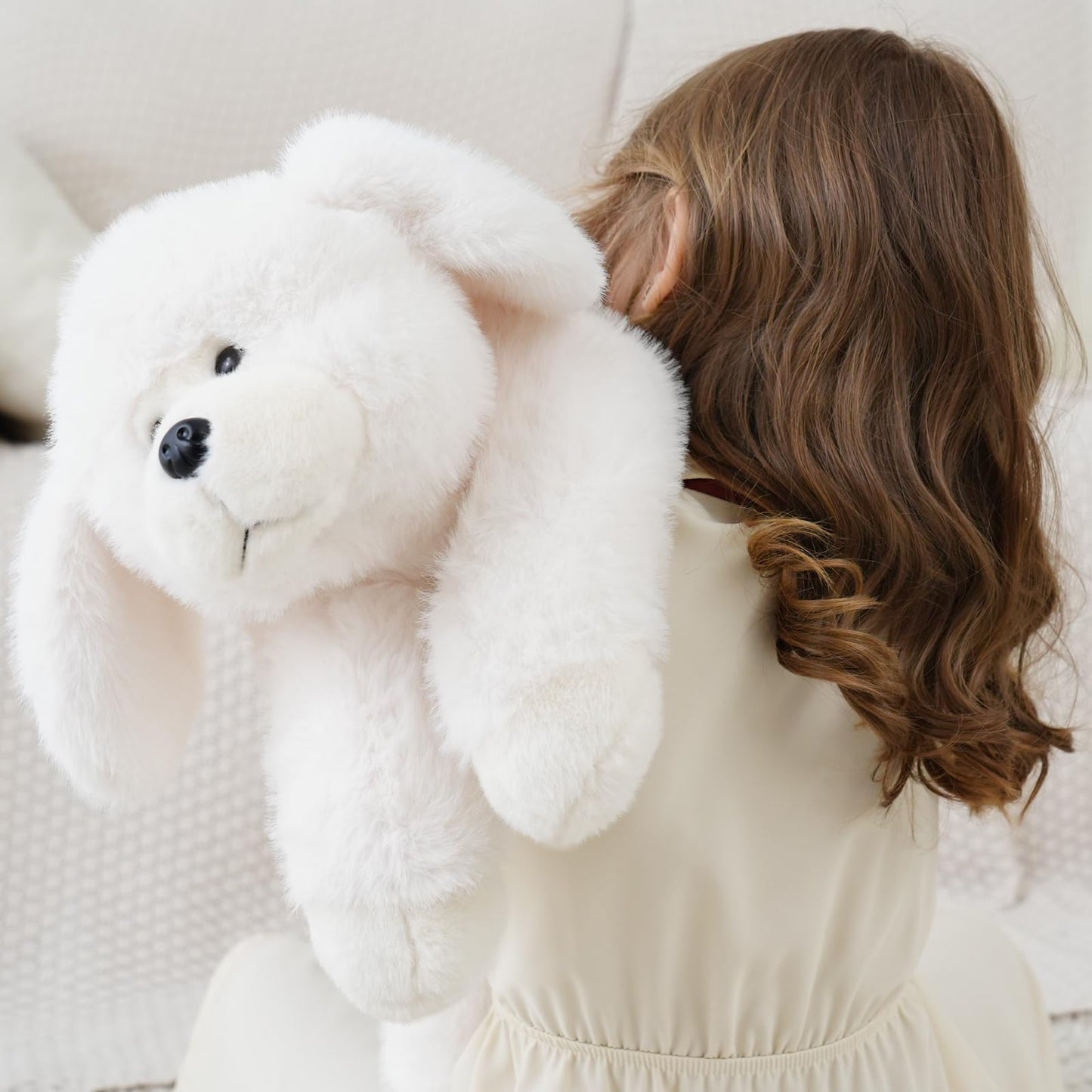 YGZE Weighted Dog Stuffed Animal Realistic Weighted Puppy Plush – 24 Inch, 4 lbs Lifelike Plush Dog Laying Stuffed Animal Gift for Kids & Adults